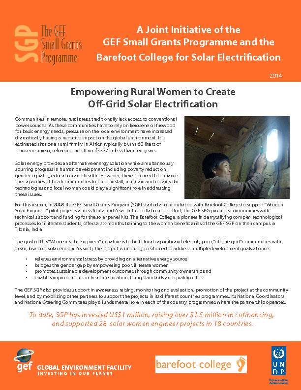 SGP Barefoot Women Solar Engineers